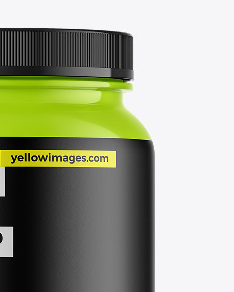 Glossy Protein Jar Mockup