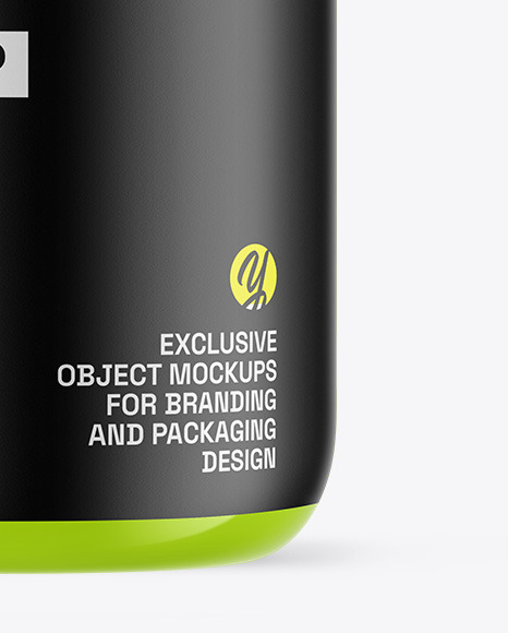 Glossy Protein Jar Mockup