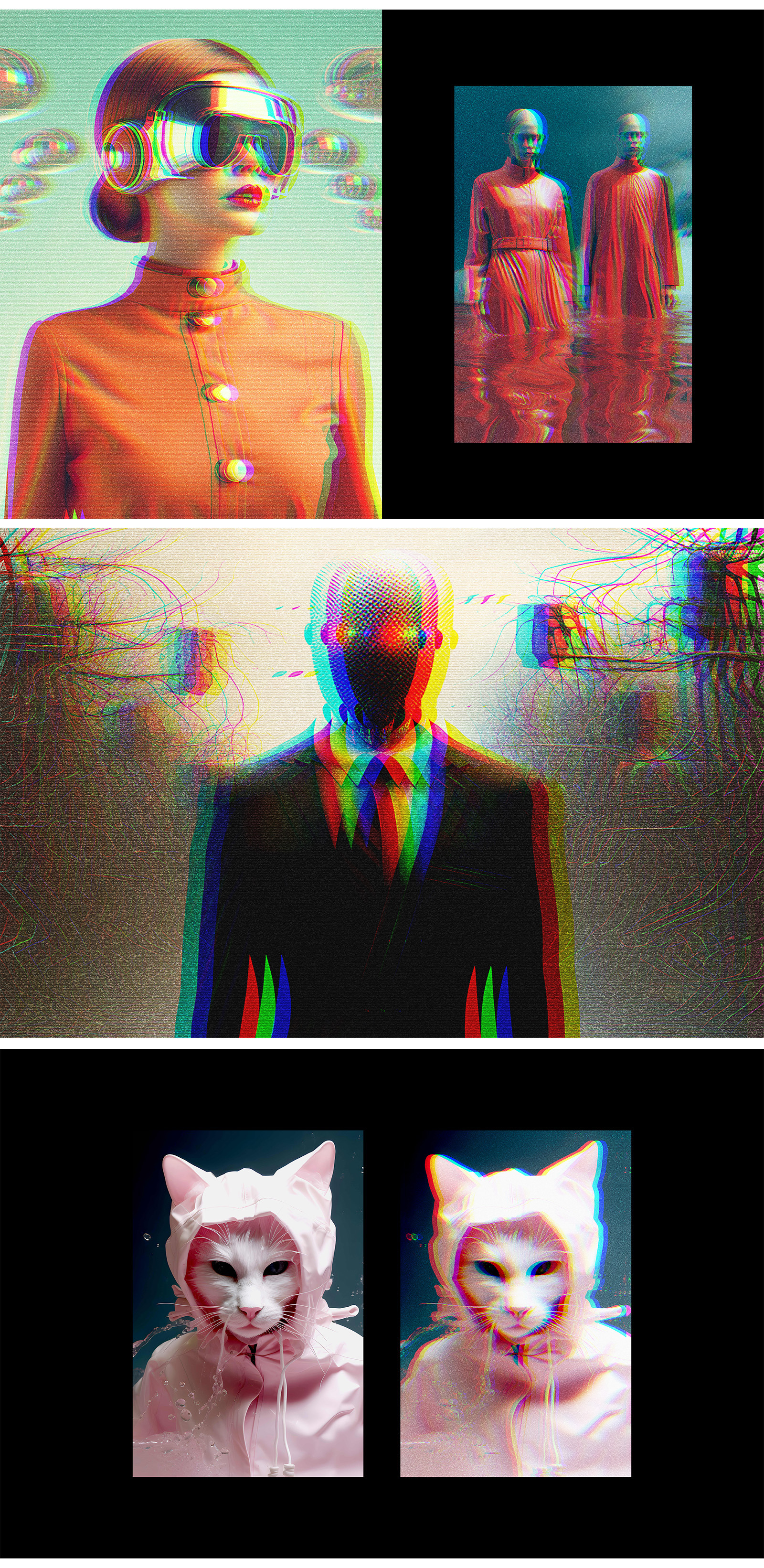 Futuristic Glitch Poster Photo Effect