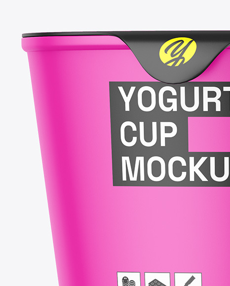 Matte Yogurt Cup Mockup