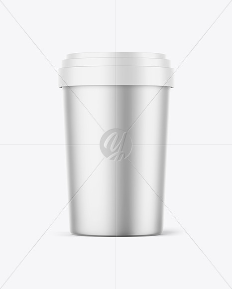 Metallized Ice Cream Cup Mockup - Free Download Images High Quality PNG