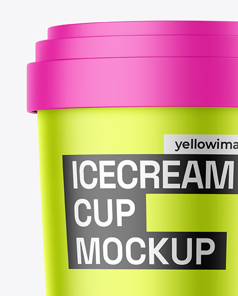 Metallized Ice Cream Cup Mockup