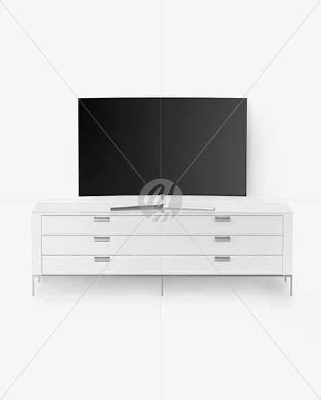 TV with a Table Mockup