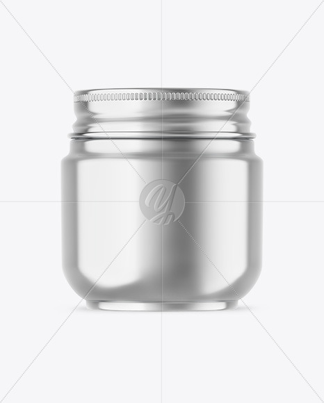 Metallic Cosmetic Jar Mockup