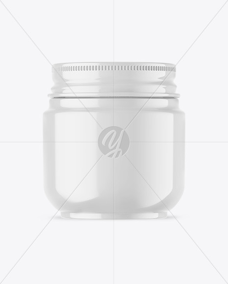 Glossy Cosmetic Jar Mockup