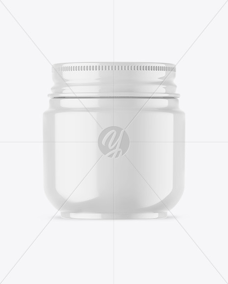 Glossy Cosmetic Jar Mockup