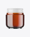 Amber Glass Cosmetic Jar Mockup