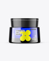 Blue Glass Cosmetic Jar Mockup Blue Glass Cosmetic Jar Mockup