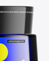 Blue Glass Cosmetic Jar Mockup Blue Glass Cosmetic Jar Mockup