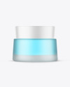 Frosted Glass Cosmetic Jar Mockup