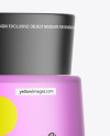 Frosted Glass Cosmetic Jar Mockup