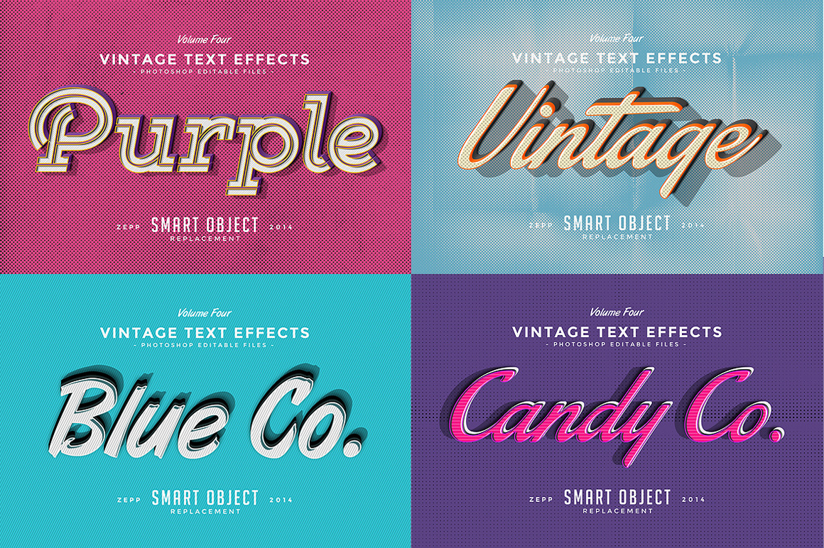 50 Vintage Text Effects Bundle