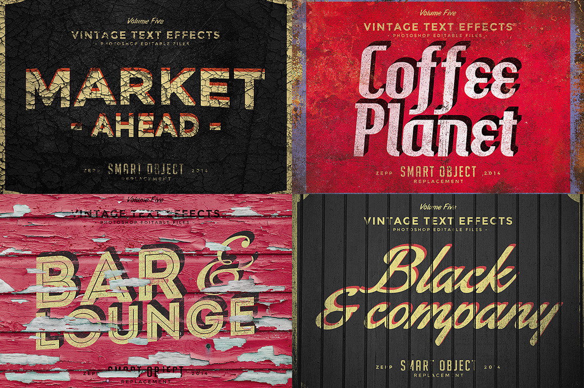 50 Vintage Text Effects Bundle