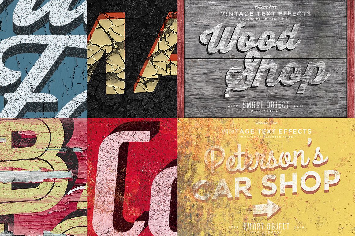 50 Vintage Text Effects Bundle