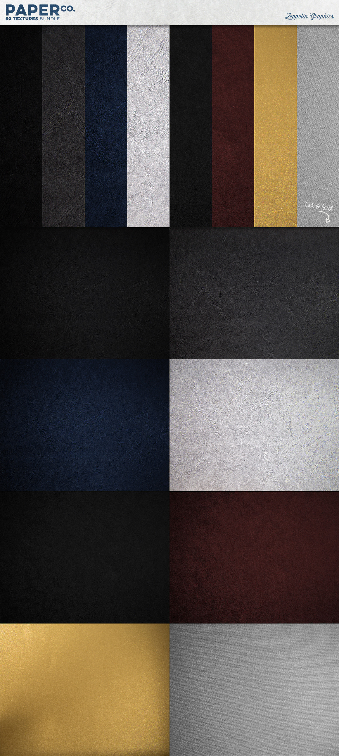 50 Paper Textures Set