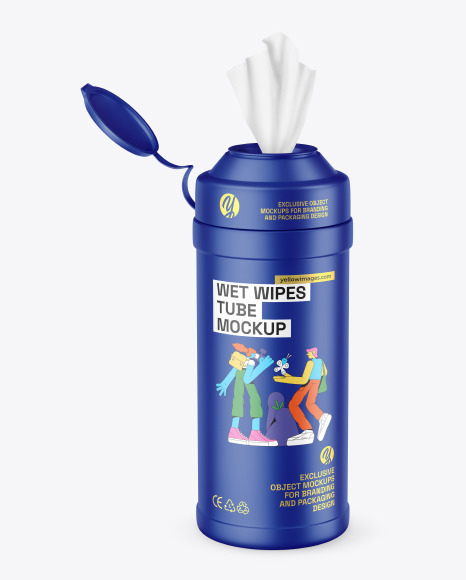 Wet Wipes Tube Mockup