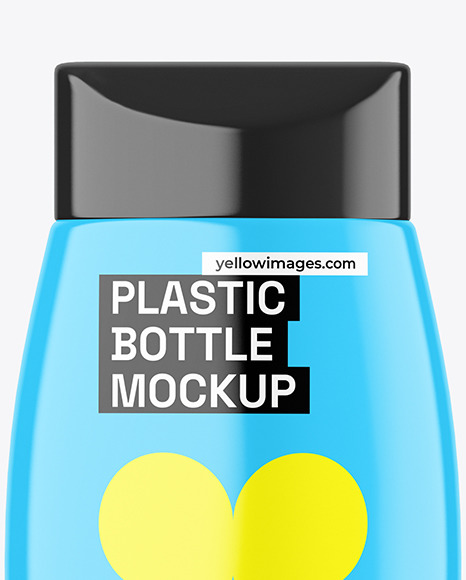 Glossy Plastic Shampoo Bottle Mockup