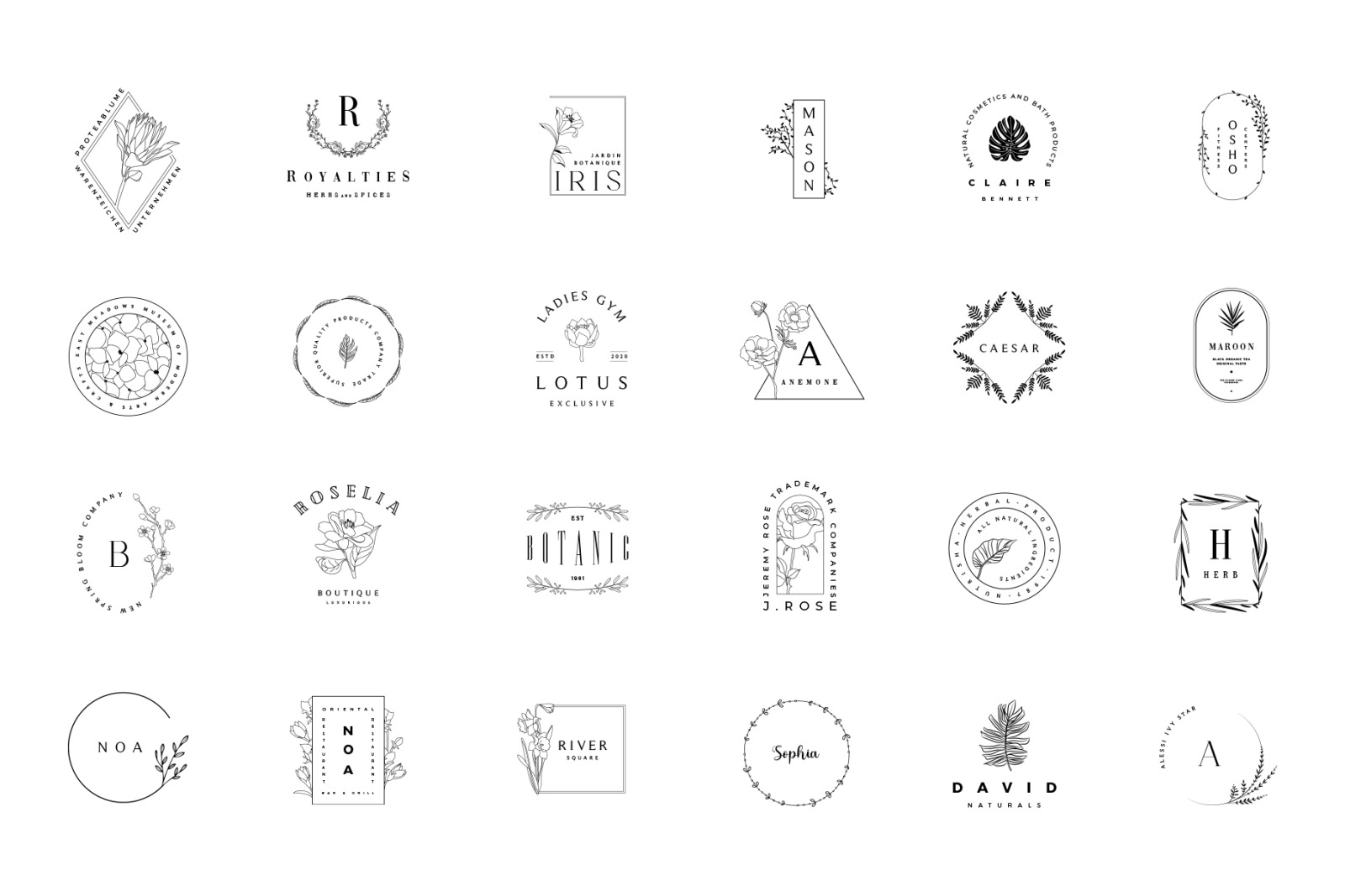 380 Stylish &amp; Minimal Logos