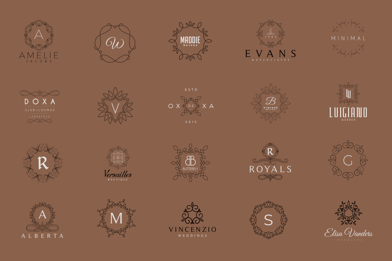 380 Stylish &amp; Minimal Logos