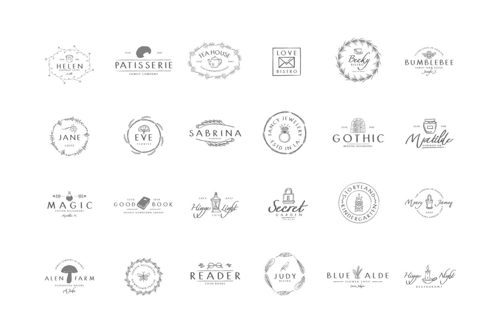 380 Stylish &amp; Minimal Logos