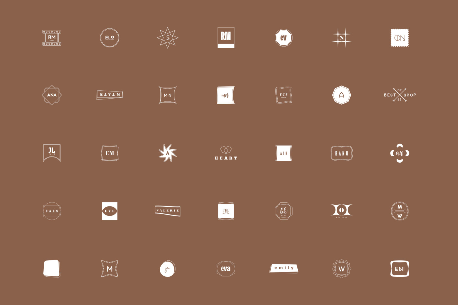 380 Stylish &amp; Minimal Logos