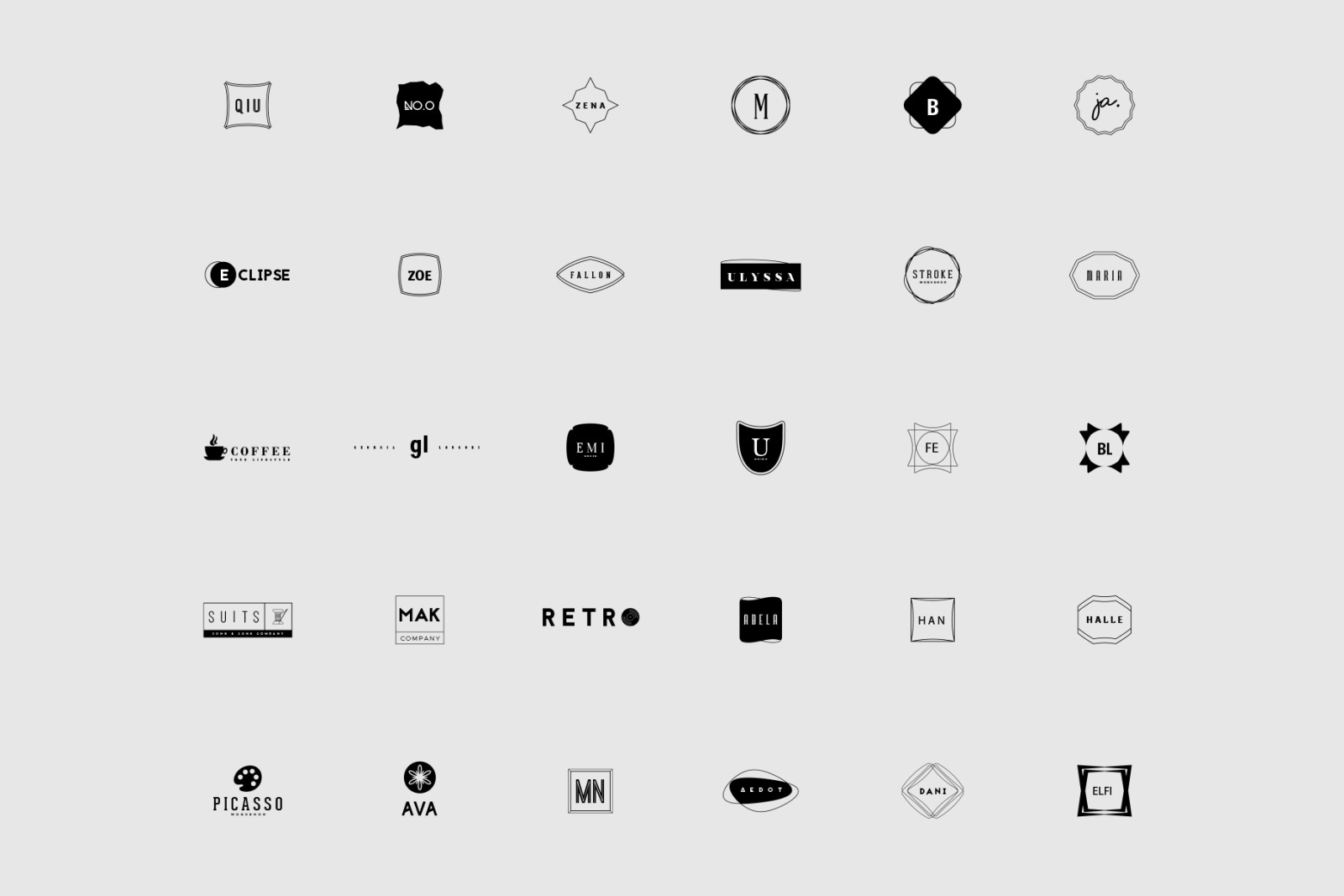 380 Stylish &amp; Minimal Logos