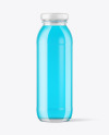 250ml Clear Glass Bottle with Soft Drink Mockup