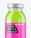 250ml Clear Glass Bottle with Soft Drink Mockup