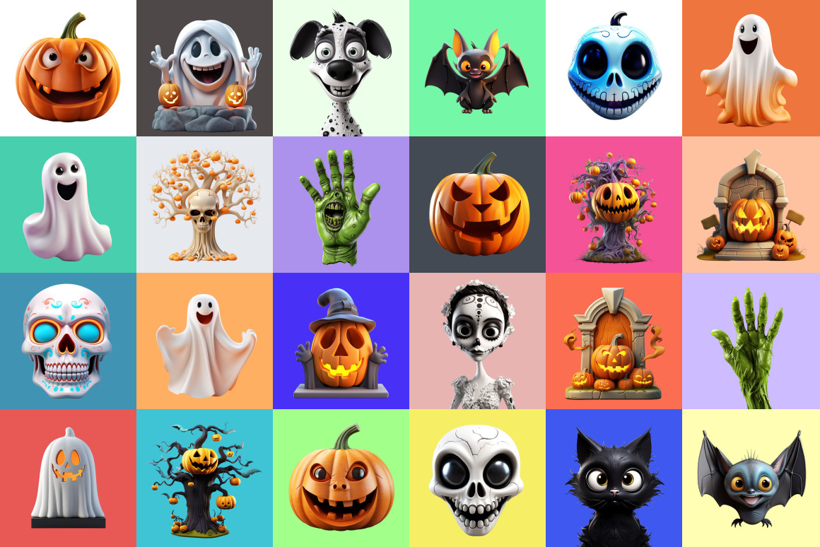 320 Elements Halloween Characters