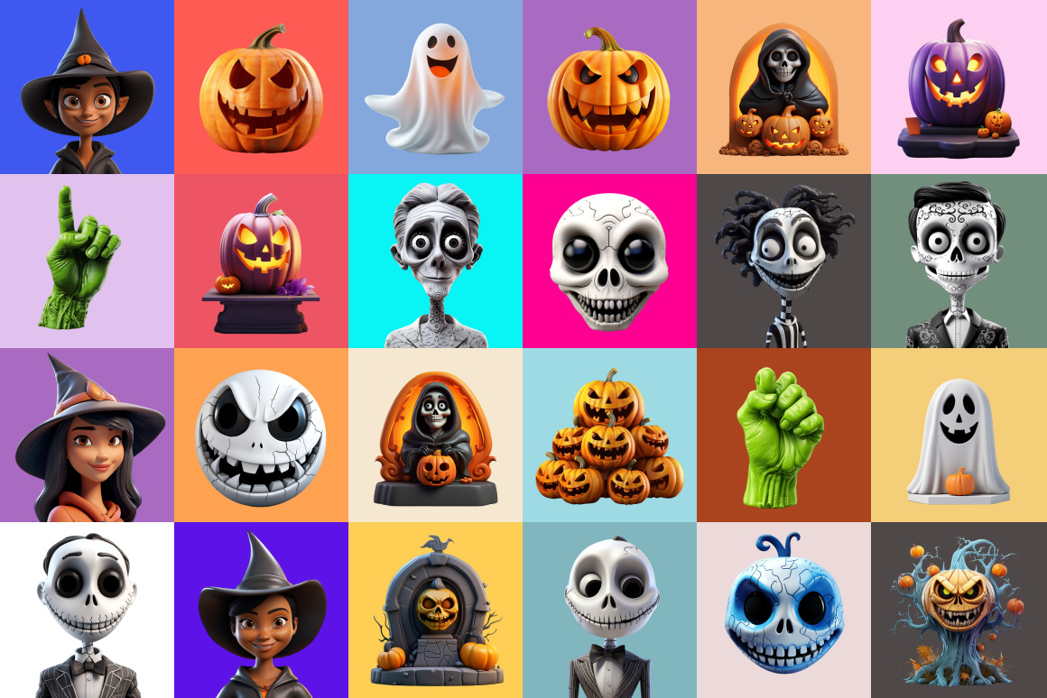 320 Elements Halloween Characters