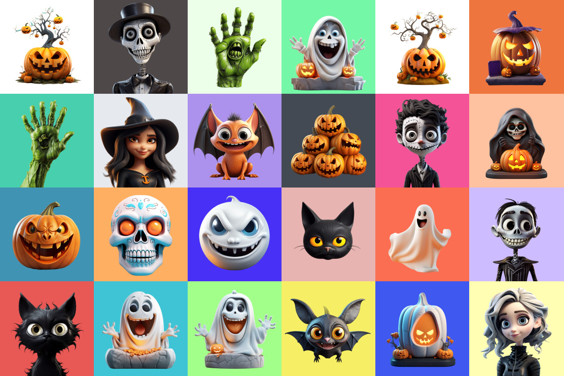 320 Elements Halloween Characters