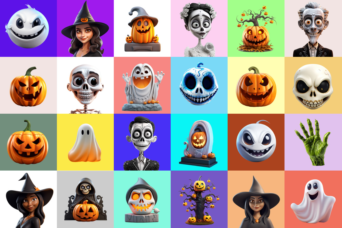 320 Elements Halloween Characters