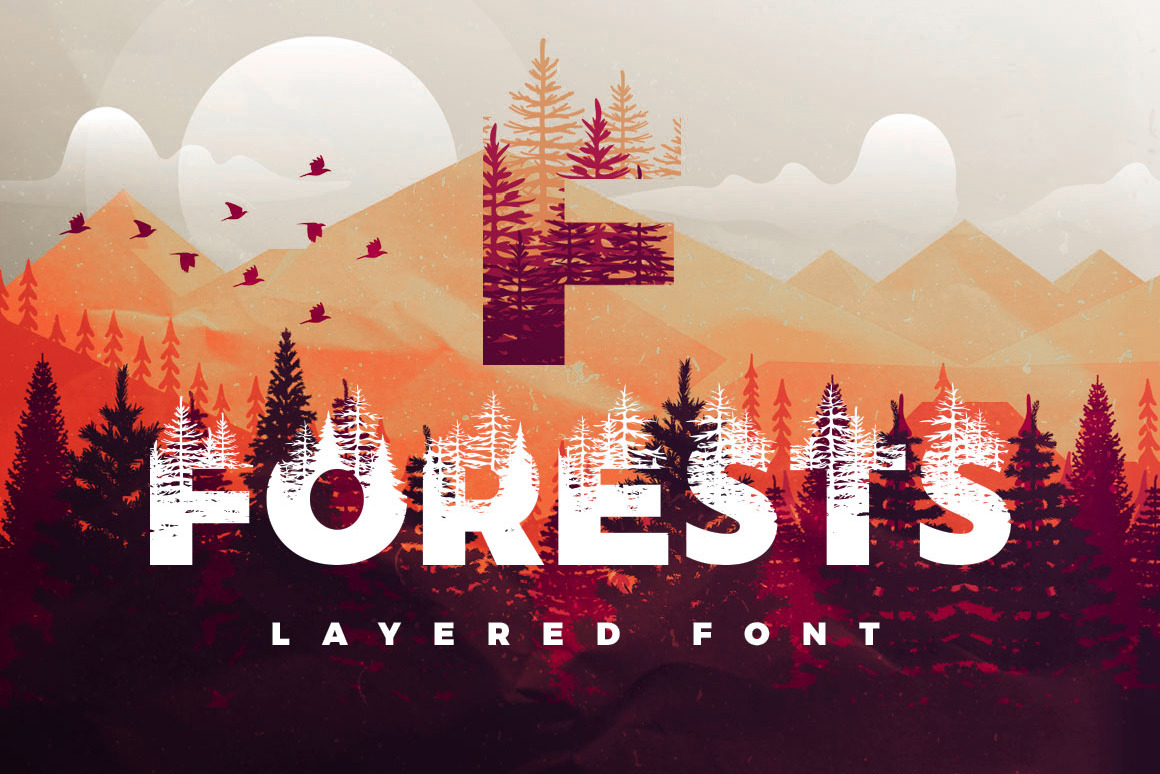 Forests Layered Font