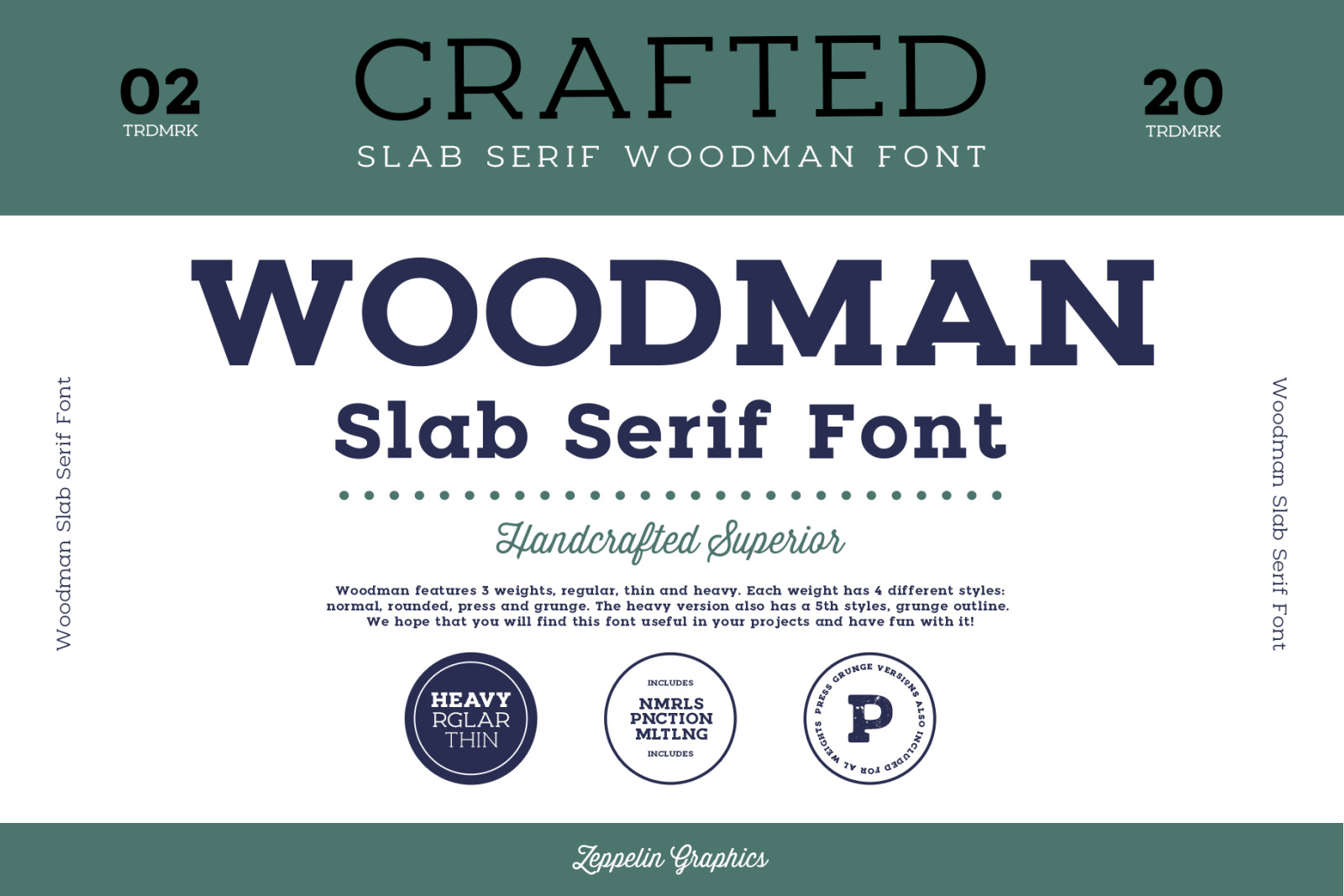 Woodman Slab Serif Font