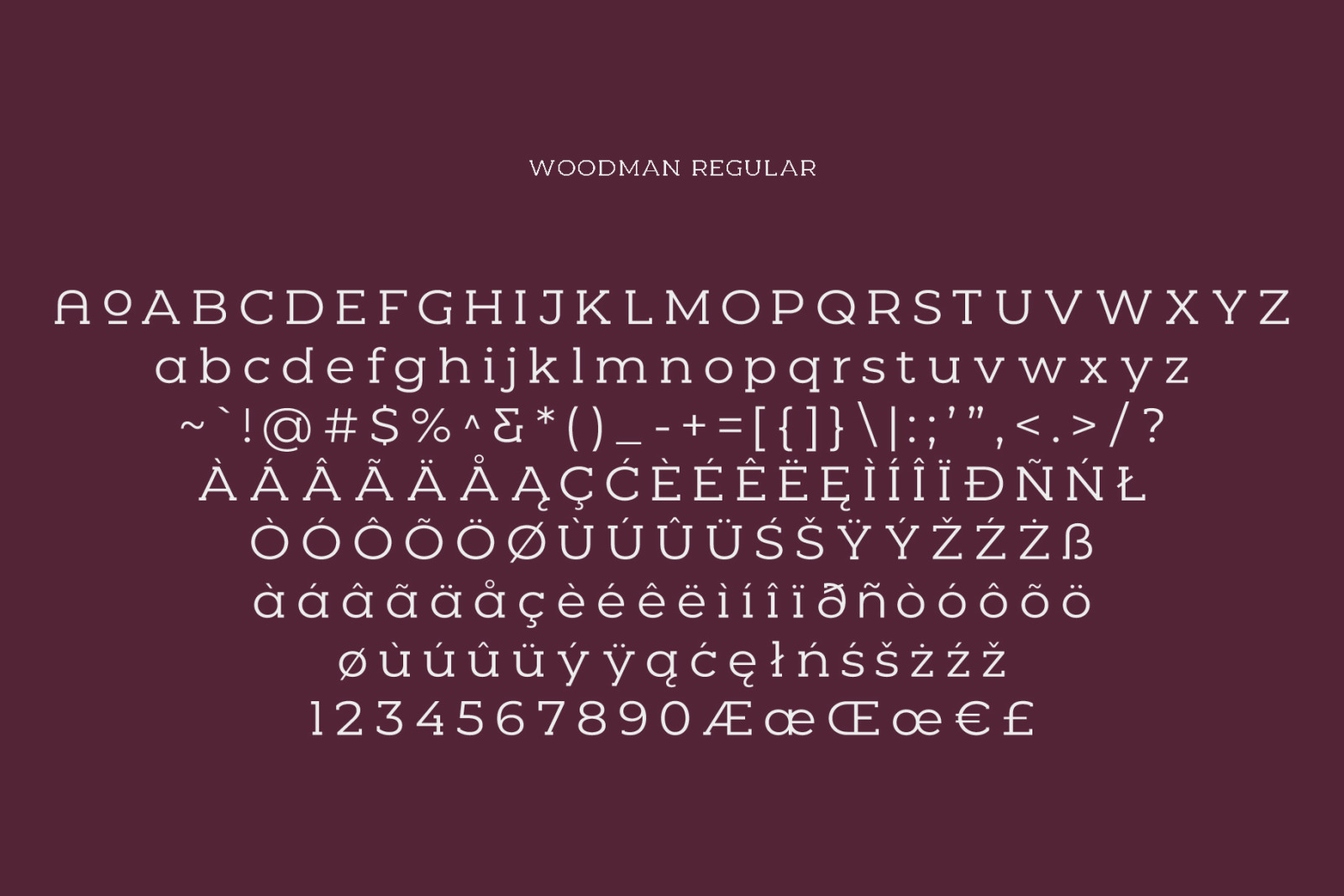 Woodman Slab Serif Font