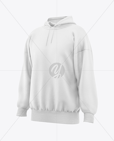 Oversize Hoodie Mockup - Half Side View