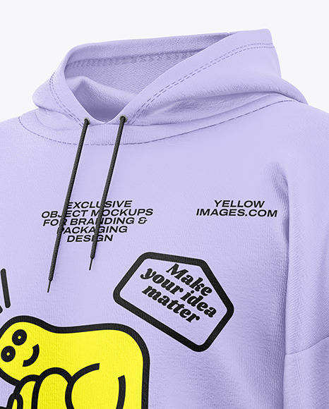 Oversize Hoodie Mockup - Half Side View