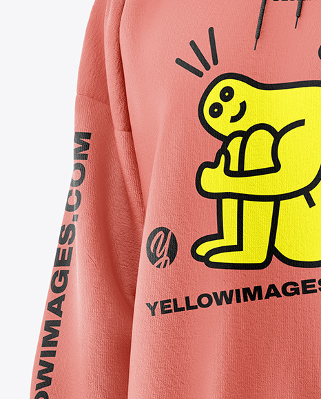 Oversize Hoodie Mockup - Half Side View