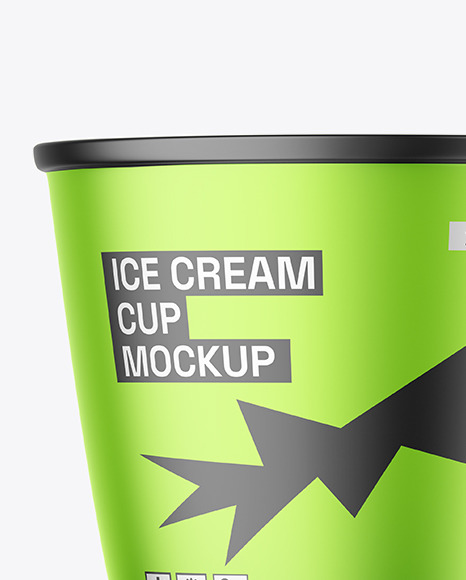 Metallized Ice Cream Cup Mockup - Free Download Images High Quality PNG