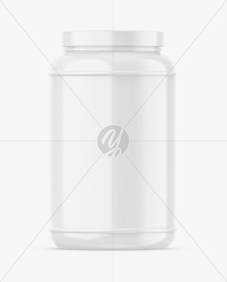 Glossy Plastic Jar Mockup