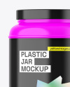 Glossy Plastic Jar Mockup