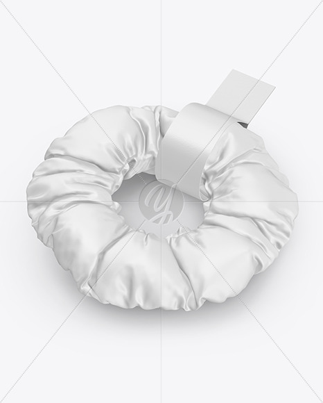 Silk Hair Scrunchie Mockup