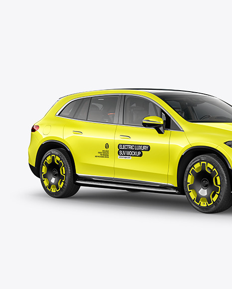 Electric Luxury SUV Mockup - Half Side View