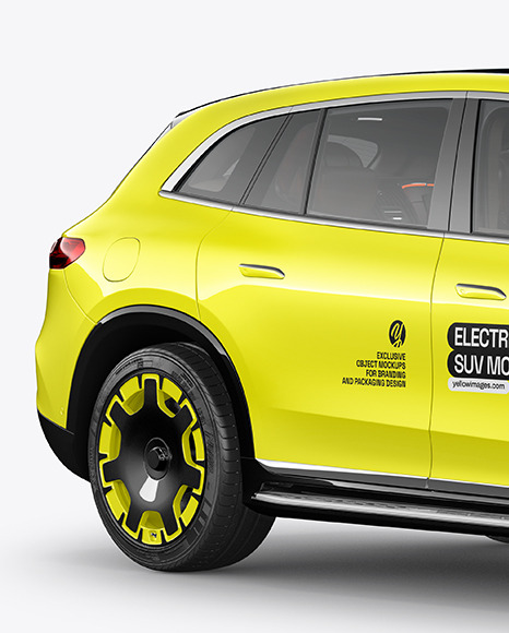 Electric Luxury SUV Mockup - Half Side View