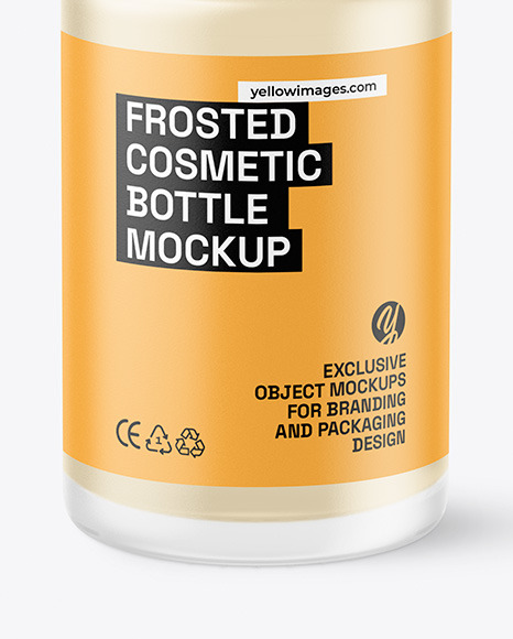 Frosted Cosmetic Bottle Mockup