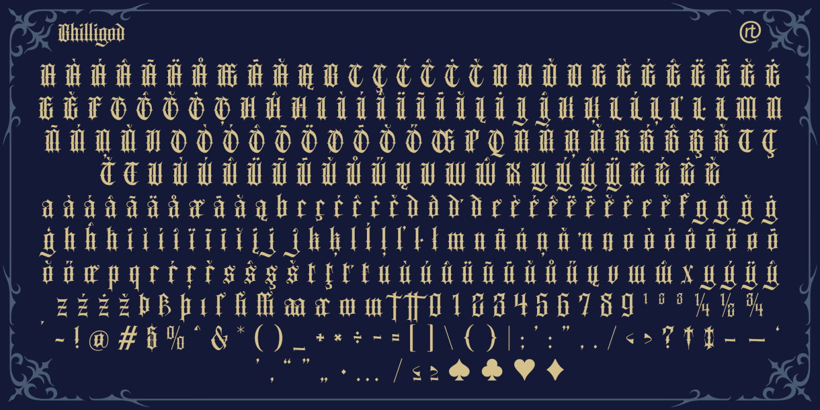 Bhilligod - Blackletter Font Bhilligod - Blackletter Font