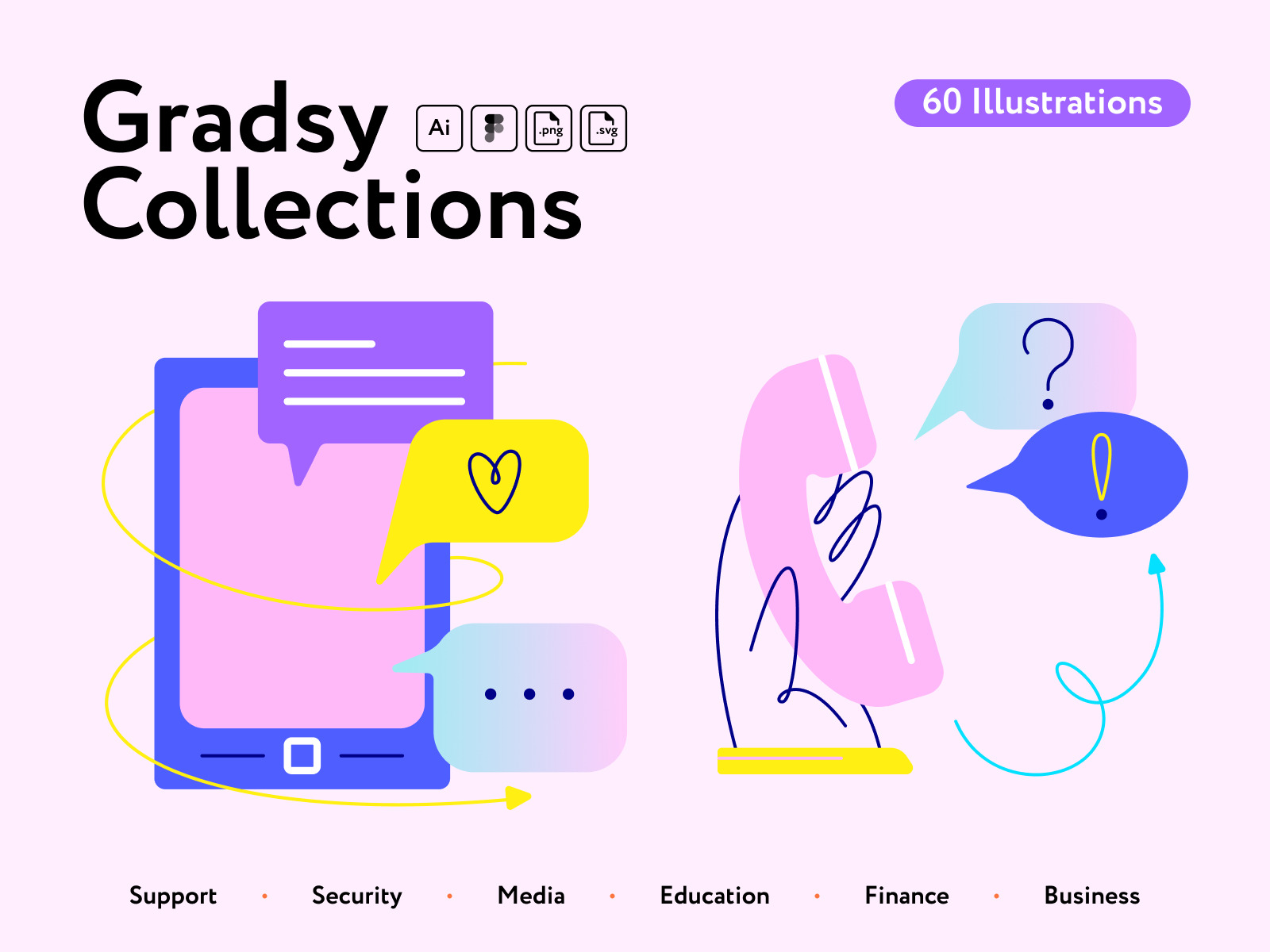 Gradsy Illustrations Collection