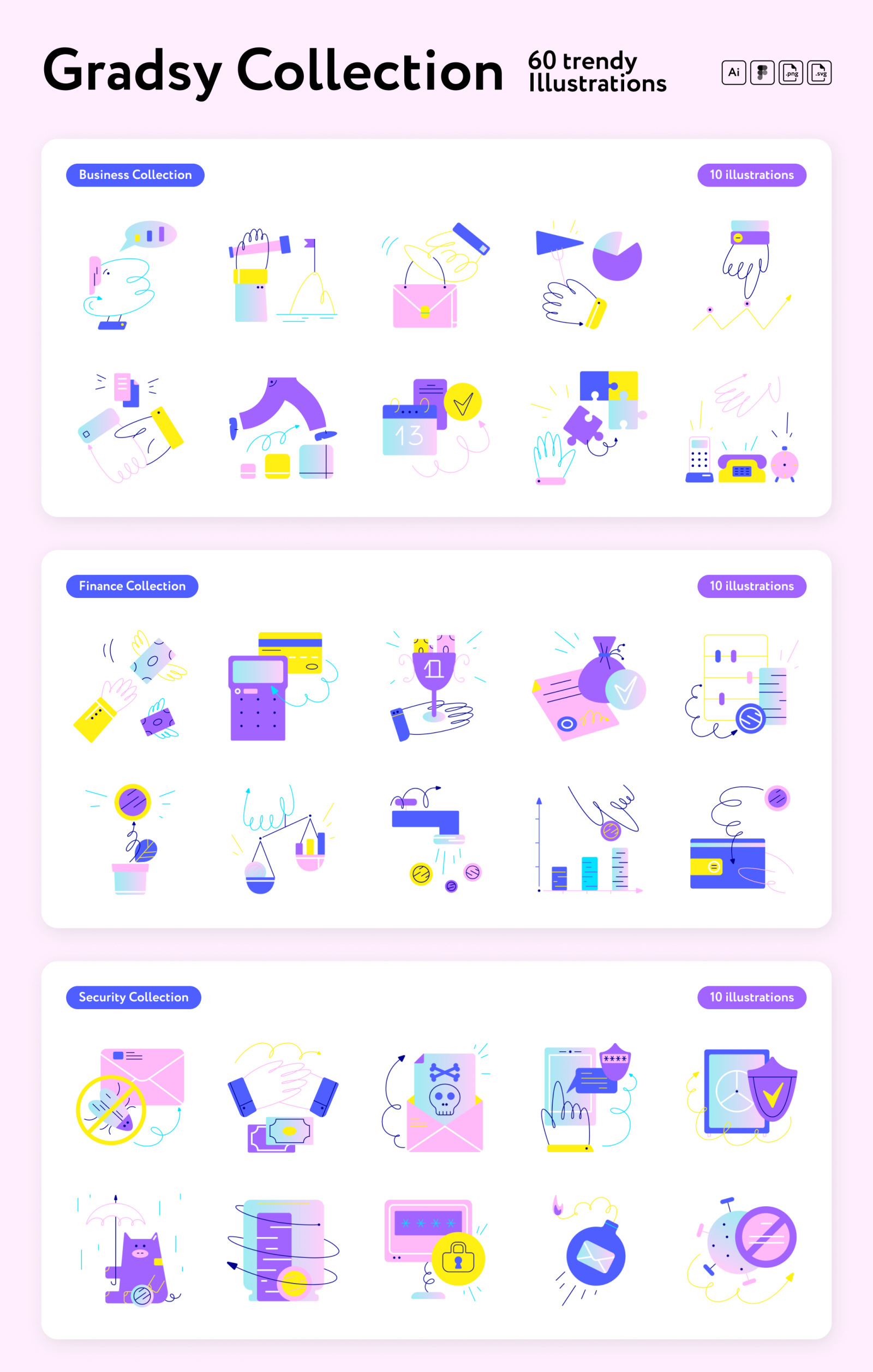 Gradsy Illustrations Collection