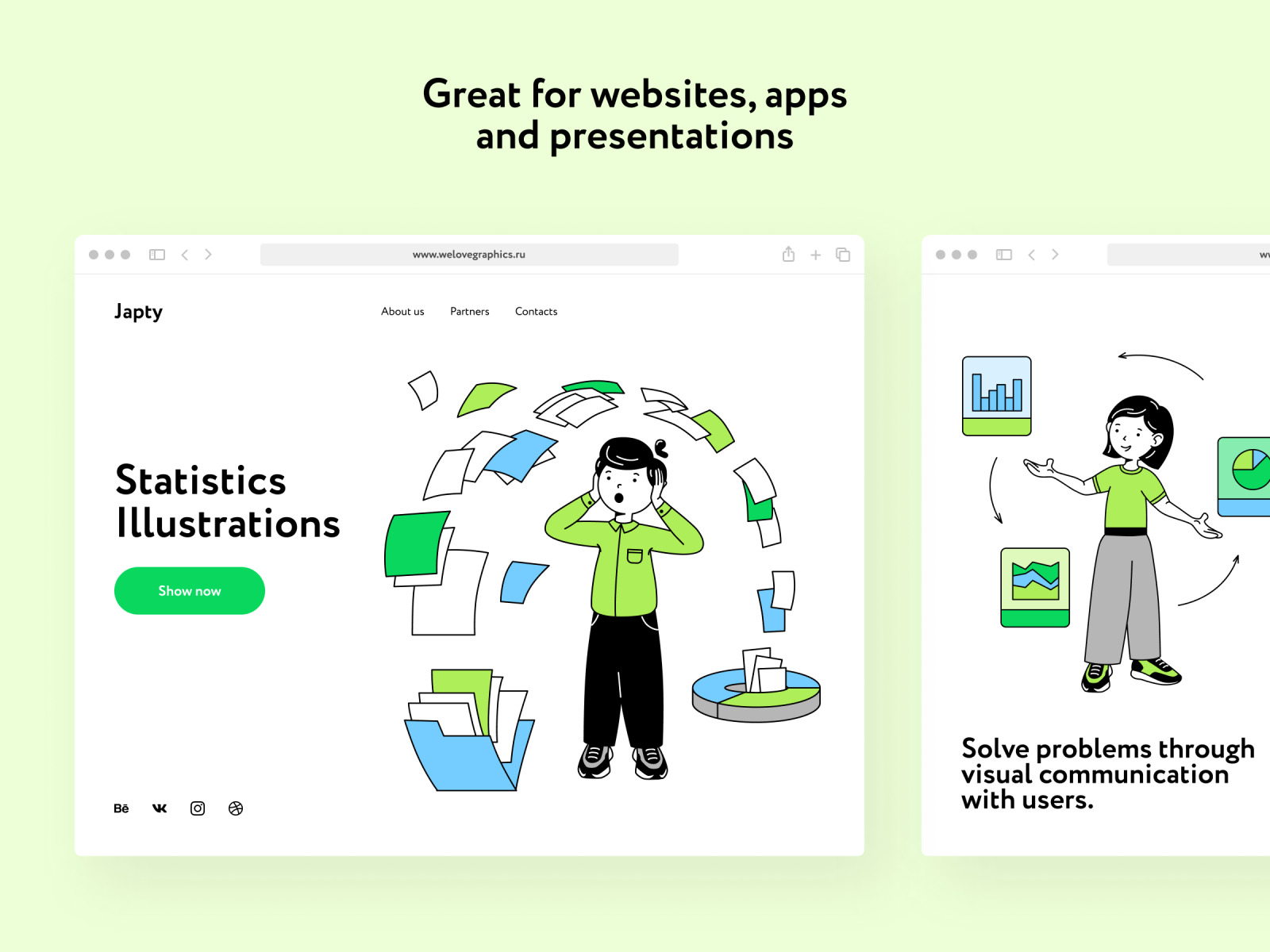 Japty Statistics Illustrations