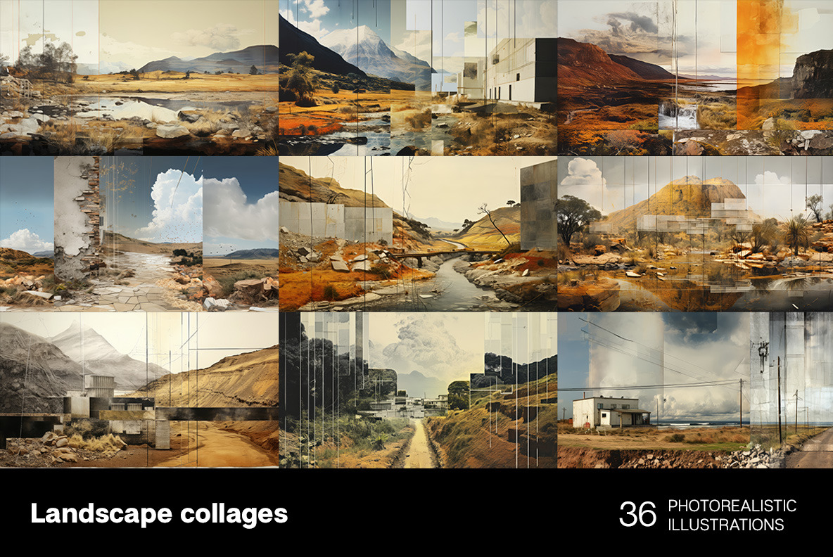 Landscapes collages Landscapes collages